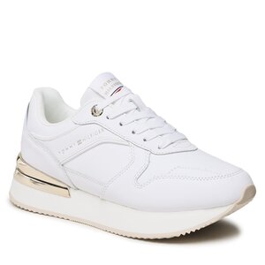 Sneakersy Tommy Hilfiger - Elevated Feminine Leather Runner FW0FW07108 White YBS.