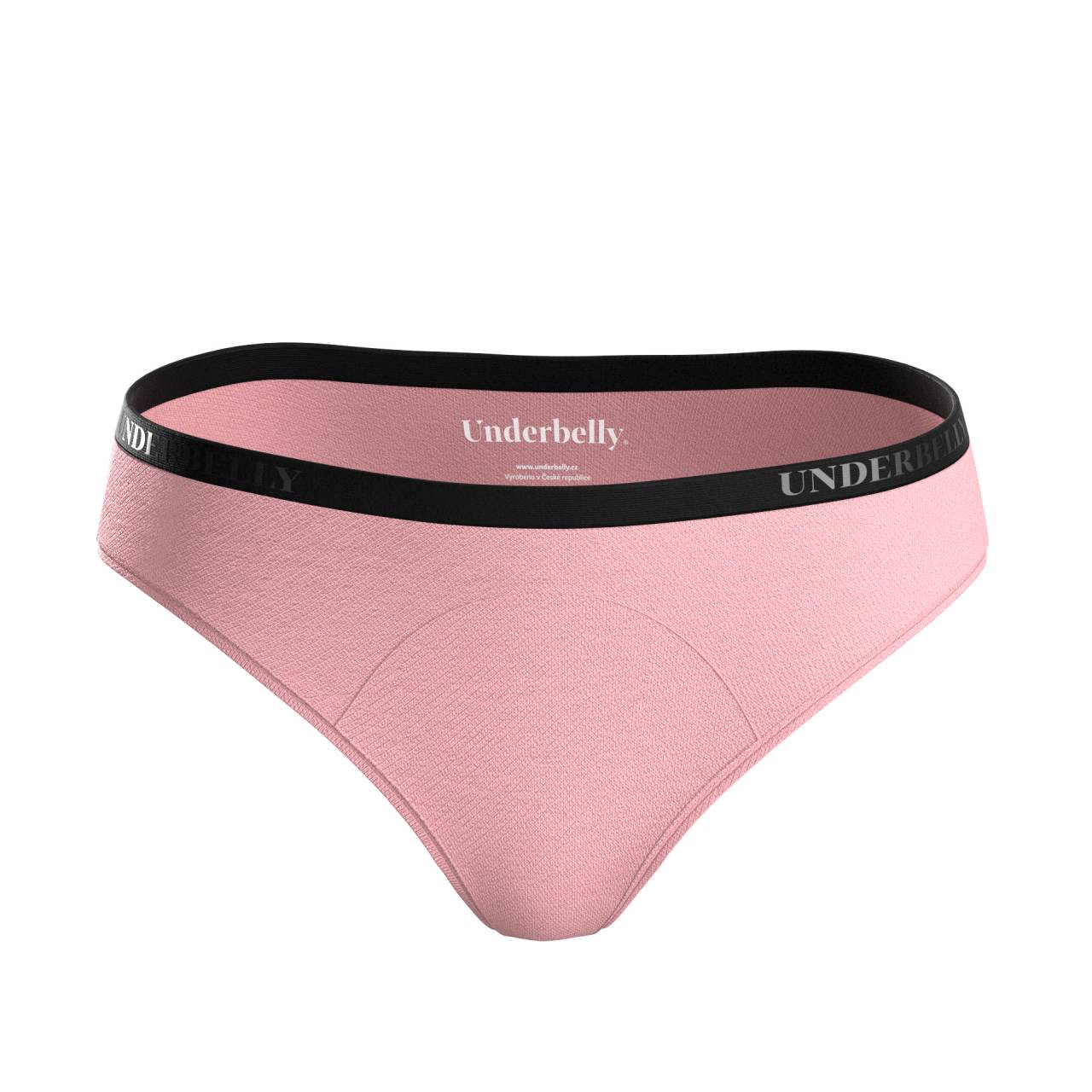 Menštruačné nohavičky Underbelly Univers ružové (UNIVERS-RU-EM-2-MM) M.
Chcete sa počas menštruácie cítiť pohodlne, sebavedome a úplne prirodzene?
Extrémne mäkký materiál na každodenné nosenie
Nohavičky Underbelly sú vyrobené z prémiovej kombinácie mikromodalu a elastanu.
Elegantný strih a farby, ktoré vyhovujú vášmu štýlu
Nohavičky Underbelly majú klasický strih s nízkym pásom, ktorý krásne sedí pod akýmkoľvek oblečením – od džínsov po legíny.
Prečo vyskúšať nohavičky Underbelly

Ultra tenký dizajn: Nie sú viditeľné ani pod priliehavým oblečením.
Mäkký a absorpčný materiál: Ideálny pre citlivú pokožku.
Štýlová univerzálnosť: Elegantný a športový vzhľad zároveň.

Underbelly pre pohodlné dni
Značka Underbelly sa špecializuje na menstruačné spodné prádlo, ktoré sa vyrába výhradne v Českej republike a spája spoľahlivosť, pohodlie a moderný dizajn.
Ako správne starať o menstruačné nohavičky Underbelly

Pred prvým použitím: Predtým, ako si nové menstruačné nohavičky alebo plavky oblečiete po prvýkrát, je potrebné ich vyprať – buď ručne, alebo v práčke na jemný cyklus pri 40 °C.
Po každom použití: Najskôr spodnú bielizeň dôkladne opláchnite studenou vodou.
Pranie: Po opláchnutí môžete nohavičky alebo plavky prať v práčke – ideálne v ochrannom vrecku, na jemný cyklus pri 40 °C.
Sušenie: Menštruačné spodné prádlo by sa nemalo sušiť v sušičke ani na radiátore.
Žehlenie: Nehlaďte nohavičky ani plavky.

Tip: Keď nájdete menstruačné spodné prádlo, ktoré vám sedí a vyhovuje, zaslúži si tú najlepšiu starostlivosť.