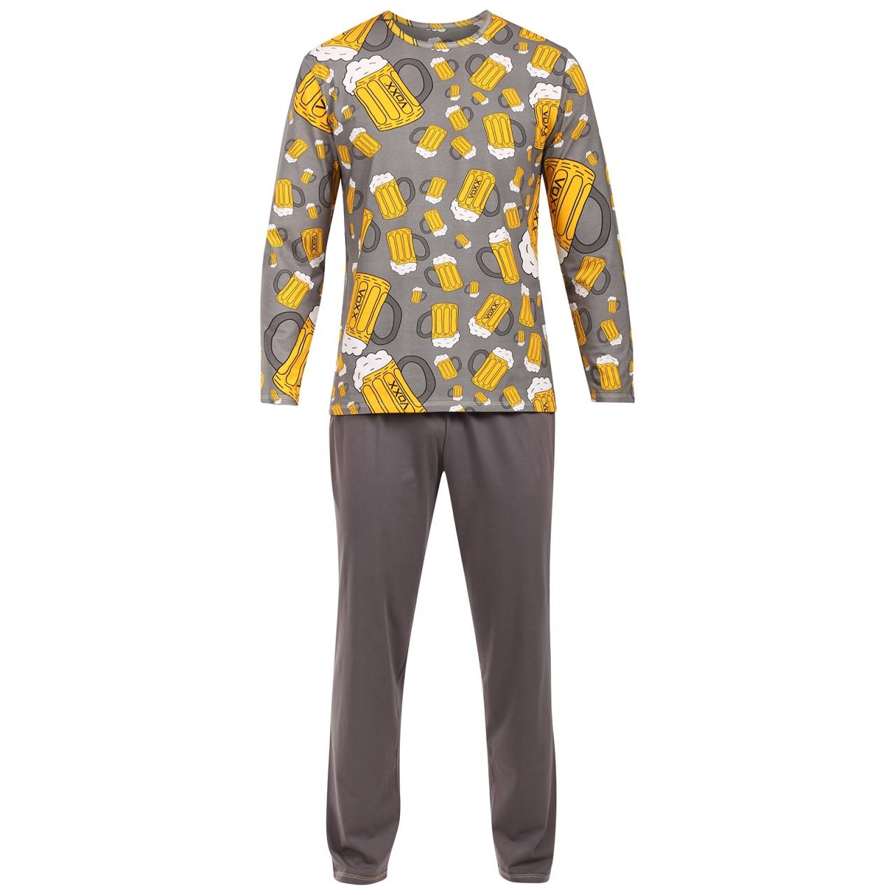 Pánske pyžamo Lonka viacfarebné (Lopping big beer dark grey) L.
Objavte perfektnú kombináciu pohodlia a originality s pánskymi pyžamami od Lonka.
Vysoko kvalitný materiál pre dokonalé pohodlie
Pyžamo je vyrobené zo zmesi bavlny a elastanu, čo je ideálna kombinácia pre pohodlné nosenie.
Dizajn, ktorý zabaví a poteší
Pánske pyžamy Lonka kombinujú farby so štýlovými detailmi.
Prečo si vybrať pyžamy Lonka?

Bavlna: Zaručuje pohodlie a kvalitu.


Elegantný dizajn: Štýlová kombinácia tlmených farieb a moderných detailov.


Všestranné použitie: Skvelé na spanie a relaxovanie doma.

Česká značka Lonka – tradícia a kvalita
Značka Lonka pôsobí na českom trhu už viac ako 150 rokov a vo svojich produktoch kombinuje bohatú textilnú tradíciu s moderným dizajnom.
Ako sa starať o pánske pyžamo Lonka?
Aby vaše nové pyžamo zostalo dlho v perfektnom stave, odporúčame dodržiavať tieto pokyny.

Pranie: Pyžamo perte pri maximálnej teplote 40 °C, aby zostalo mäkké a zachovalo si farby.


Sušenie: Nesušte v sušičke – odporúčame nechať pyžamo sušiť na vzduchu.


Žehlenie: V prípade potreby žehlite pri strednej teplote.

Tip: Staňte sa odborníkom na starostlivosť o spodnú bielizeň vďaka tipom v našom článku a poskytnite svojim obľúbeným kúskom starostlivosť, ktorú si zaslúžia.