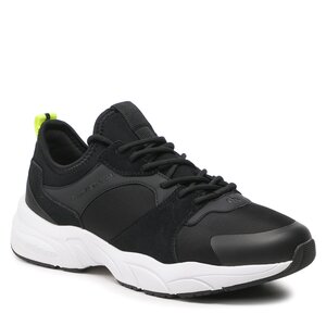 Sneakersy Calvin Klein Jeans - Retro Tennis Sock YM0YM00590 Black/Safety Yellow 00X.