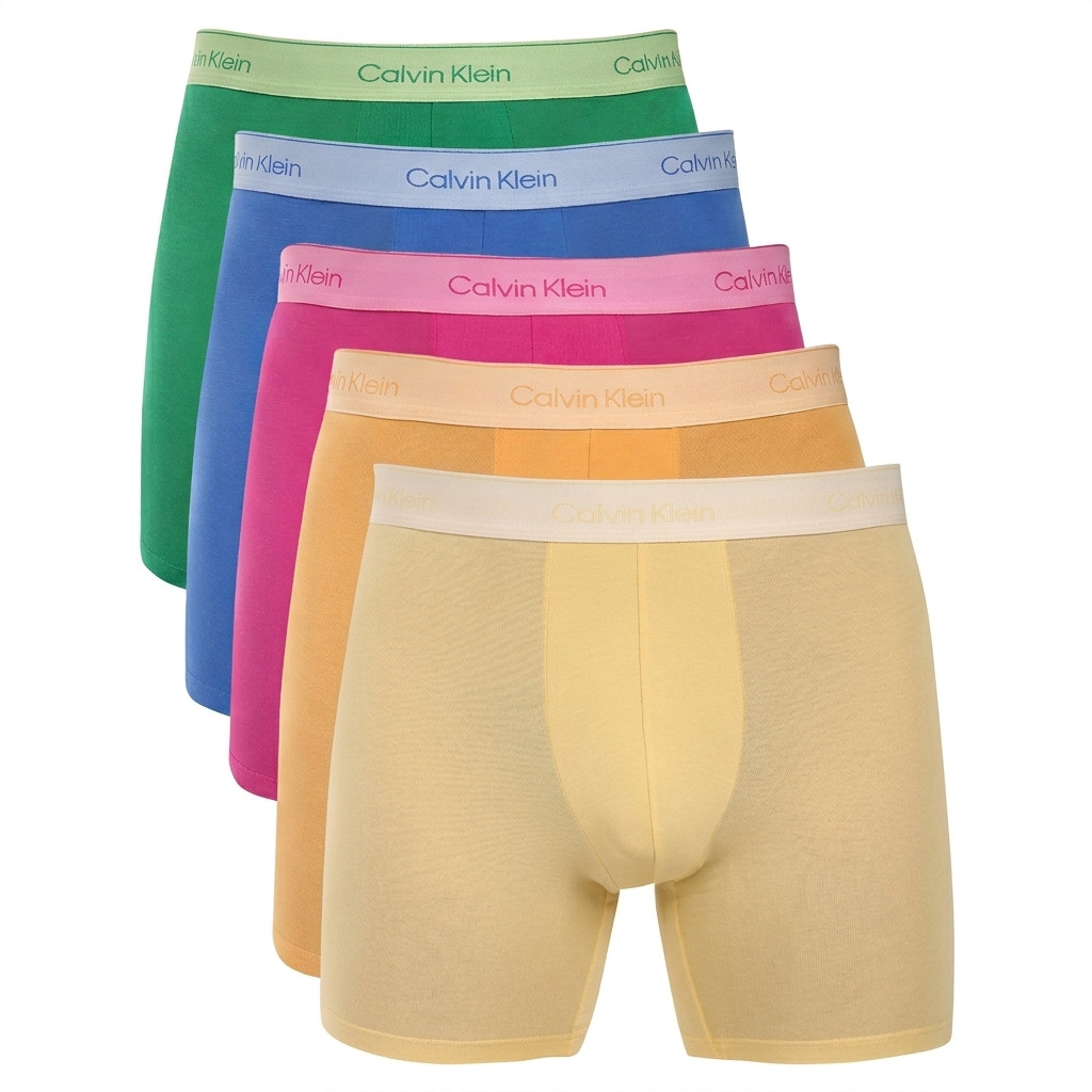 5PACK pánske boxerky Calvin Klein viacfarebné (NB4551-4WI) XXL, trenky.
Užívajte si maximálne pohodlie a luxus s pánskymi boxerkami Calvin Klein.
Kvalitný materiál pre celodenné pohodlie
Tieto boxerky sú vyrobené z prvotriednej zmesi bavlny a elastanu.
Elegantný dizajn a praktický strih
Tkaná guma s kontrastným logom Calvin Klein vytvárajú štýlový a nadčasový vzhľad.
Prečo si zamilujete boxerky Calvin Klein

Prvotriedny materiál: Kombinácia bavlny a elastanu zaručuje mäkkosť, priedušnosť a elasticitu pre maximálne pohodlie počas celého dňa.


Štýlový dizajn: Ikonické logo Calvin Klein s vyšívanou gumou dodáva boxerkám elegantný vzhľad vhodný na každú príležitosť.


Praktický strih: dlhšie nohavice a prispôsobivý strih poskytujú väčšie pohodlie a voľnosť pohybu, ideálne na bežné nosenie, do práce aj na voľný čas.

Spodnú bielizeň Calvin Klein milujú ľudia na celom svete
Pánska spodná bielizeň Calvin Klein patrí k stáliciam módneho priemyslu.
Ako sa starať o boxerky Calvin Klein
Aby si vaše nové boxerky zachovali svoj vzhľad a kvalitu čo najdlhšie, dodržiavajte tieto jednoduché pokyny:

Pranie: Perte ich pri maximálnej teplote 30 °C.


Sušenie: Sušenie v bubnovej sušičke sa neodporúča - najlepšou voľbou je sušenie na vzduchu.


Žehlenie: Boxerky nie je potrebné žehliť, čím ušetríte čas a námahu.

Tip: Hľadanie obľúbenej spodnej bielizne môže byť beh na dlhé trate, preto chceme, aby vám obľúbené kúsky dlho vydržali.