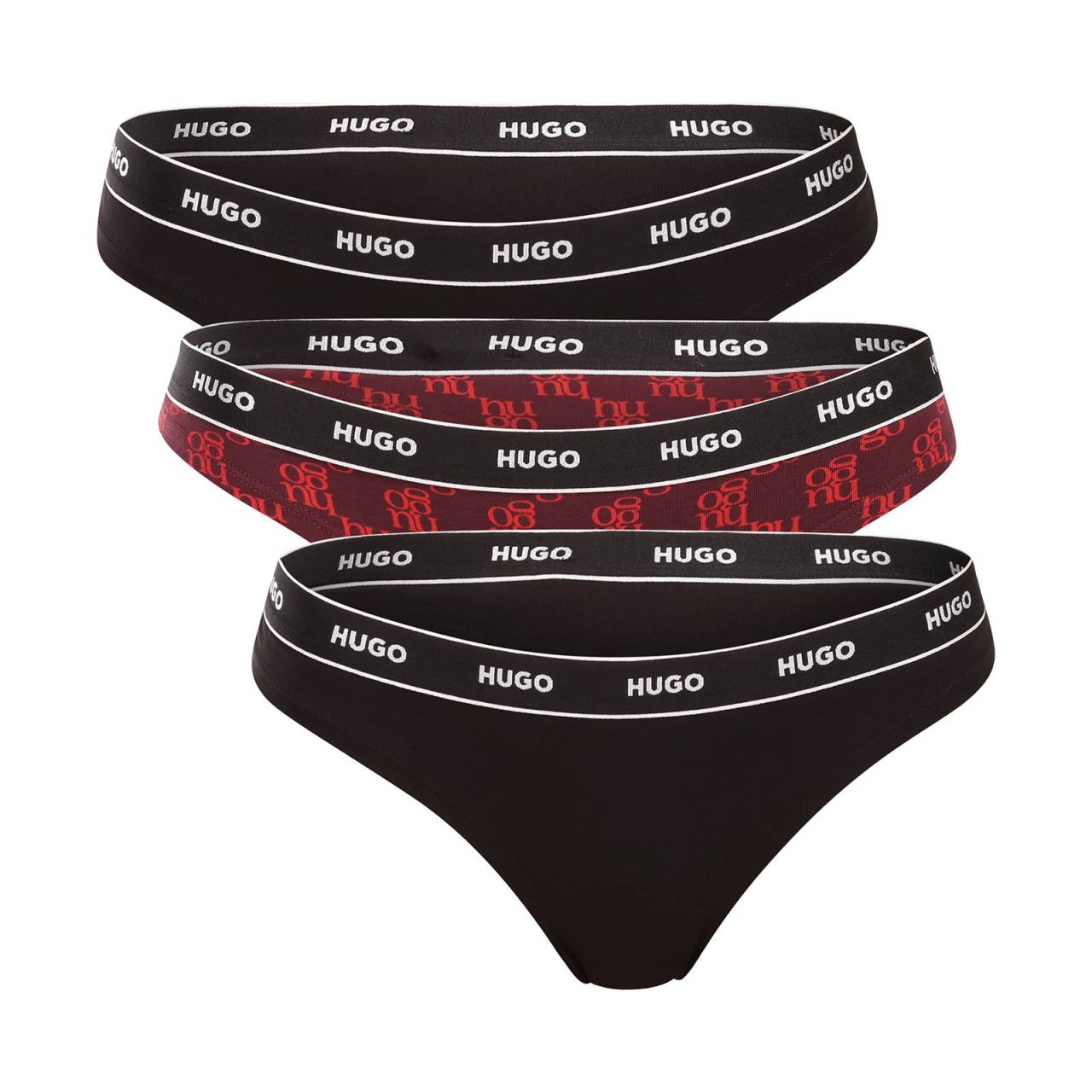3PACK dámske tangá HUGO viacfarebná (50545703 641) XL.
Dámske tangá HUGO kombinujú čistý moderný dizajn s dôrazom na pohodlie.
Mäkký materiál pre prirodzený komfort
Tangá HUGO sú vyrobené z mäkké a priedušnej bavlny s prímesou elastanu.
Moderný minimalistický štýl ocenia všetky ženy
Elegantný dizajn s čistými líniami dopĺňa výrazný tkaná guma v páse s logom značky, ktorý dodáva tangám moderný športový vzhľad.
Prečo si vybrať tangá HUGO

Prémiový bavlnený materiál s elastanom: Mäkký, pohodlný a pružný.
Značková tkaná guma: Štýlový detail, ktorý dobre drží.
Čistý a nadčasový dizajn: Ideálny na každý deň aj na výnimočné príležitosti.

Značka HUGO – pre sebavedomý a moderný štýl
HUGO je súčasťou svetoznámej módnej značky zameranej na moderný štýl, kvalitu a originalitu.
Ako sa starať o dámske tangá HUGO
Aby si tvoje tangá zachovali svoj vzhľad a kvalitu čo najdlhšie, odporúčame:

Pranie: Per pri 40 ° C, najlepšie naruby, pre dlhšiu životnosť farieb aj gumy.
Sušenie: Nedávaj do sušičky - suš je voľne na vzduchu.
Žehlenie: Možno na nižší stupeň pre bavlnu, ale vyhýbaj sa žehleniu cez gumu.

Tip: Staň sa odborníkom na údržbu spodnej bielizne vďaka radám v našom článku a dopraj svojim obľúbeným kúskom starostlivosť, ktorú si zaslúžia.