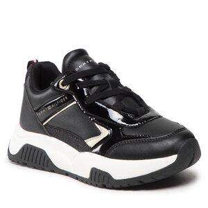 Sneakersy Tommy Hilfiger - Low Cut Lace Up T3A9-32358-1434 S Black/Platinum X208.