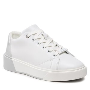 Sneakersy Calvin Klein - Heel Cupsole Lace Up-Lth Mix HW0HW01209 Ck White YAF.