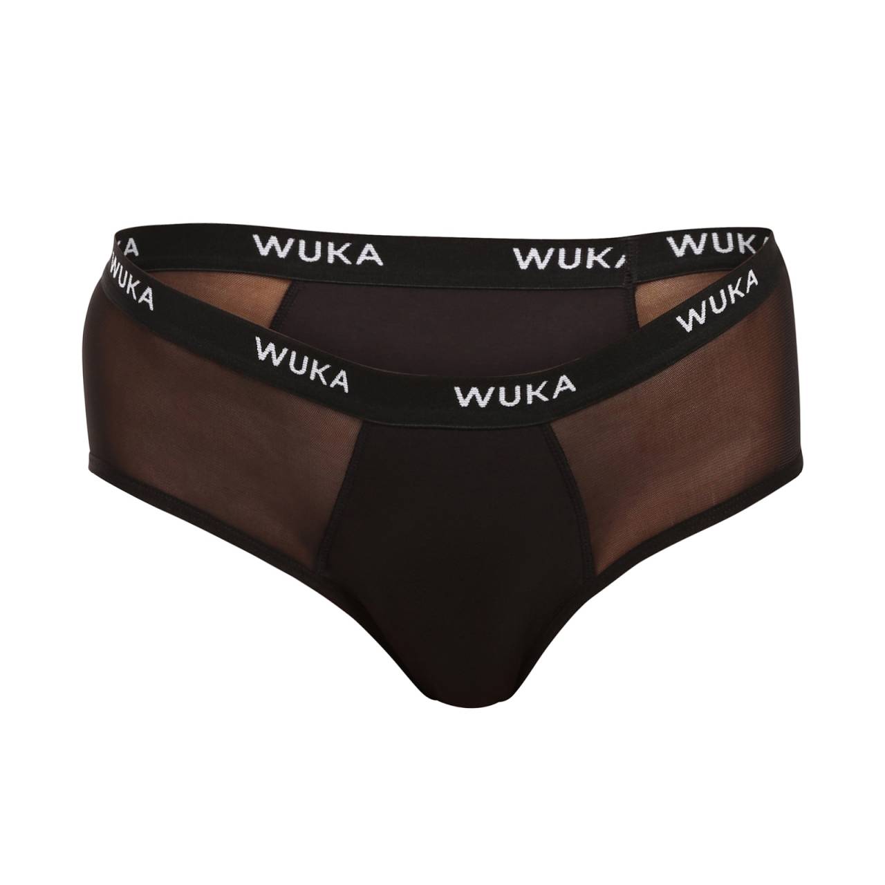 Menštruačné nohavičky WUKA Ultimate™ Midi Brief - Super Heavy (WUKA001) S.
Menstruační kalhotky WUKA Ultimate Midi Brief Super Heavy Flow zcela nahrazují tampony i vložky nejvyšší savosti - jsou určeny pro silnou menstruaci.
Superabsorpční klín je 3 mm silný a je prodloužený vzadu i vepředu až k okraji kalhotek, aby se zabránilo jakémukoli úniku.
Každé kalhotky WUKA mají superabsorbční klín složený z několika vrstev.
Velikosti WUKA
Upozorňujeme, že menstruační kalhotky jsou zboží hygienické povahy, které po vyjmutí z obalu není možné vrátit.



Velikost
2XS
XS
S
M
L
XL
2XL
3XL
4XL
5XL
6XL


Boky
80-85
85-90
90-95
95-100
100-105
105-110
110-115
115-120
120-125
125-130
130-135



Složení
Vnější: 95 % Tencel™ Modal, 5 % elastanVnitřní vložka: 80 % polyester, 20 % elastan, prodyšný TPU, 95 % bavlna, 5 % elastan
Prádlo bylo certifikováno podle STANDARDU 100 společností OEKO-TEX®.
Navrženo ve Velké Británii, vyrobeno v Číně.
O značce WUKA
V roce 2017 vznikla značka WUKA jako první výrobce opakovaně použitelných a nepropustných menstruačních kalhotek ve Velké Británii.
Všechny kalhotky mají vysoký a široký klínek, který zadržuje krev i úniky moči, lze je tedy používat i při inkontinenci.

Kalhotky samotné jsou vyrobené z různých udržitelných materiálů – tencel, biobavlna či recyklovaný nylon.
Všechny modely jsou veganské.
Vybrat si můžete hned z několika savostí.
Kalhotky WUKA neobsahují žádné PFAS (perfluorované a polyfluorované látky), které v minulosti používala třeba známá značka THINX.
Jsou navržené ve Velké Británii a vyrobené v Číně v továrně, kterou provozuje rodina 3 sester, s certifikací GOTS a BCI a auditem továrny na férové pracovní podmínky.

Více informací najdete v článku Menstruační kalhotky a plavky WUKA.
Od roku 2023 je WUKA nositelem certifikace B Corporation®
Certifikaci B Corporation uděluje firmám celosvětová nezisková organizace B Lab.
Písmenko B je z anglického slova 
