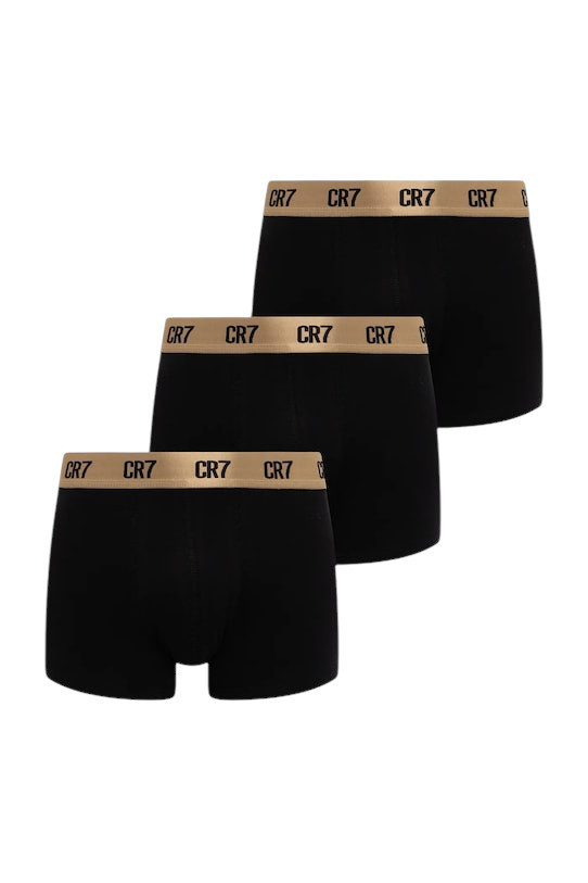 3PACK pánske boxerky CR7 čierné (8100-49-2768) S, trenky.
Pánske boxerky CR7 sú dobrou voľbou, pokiaľ chcete pohodlné pánske spodné prádlo, ktoré vypadajú báječne.
 
Boxerky sú vyrobené z príjemného BIO bavlneného materiálu s elastanom.
 
Čo sa prania týka - naše doporučenie je prať maximálne na 40°C a sušiť je v sušičke na nízku teplotu, inak sa môže stať, že už boxerky nebude možné nosiť - viac sa dozviete nižšie v klasických informáciách o produkte.