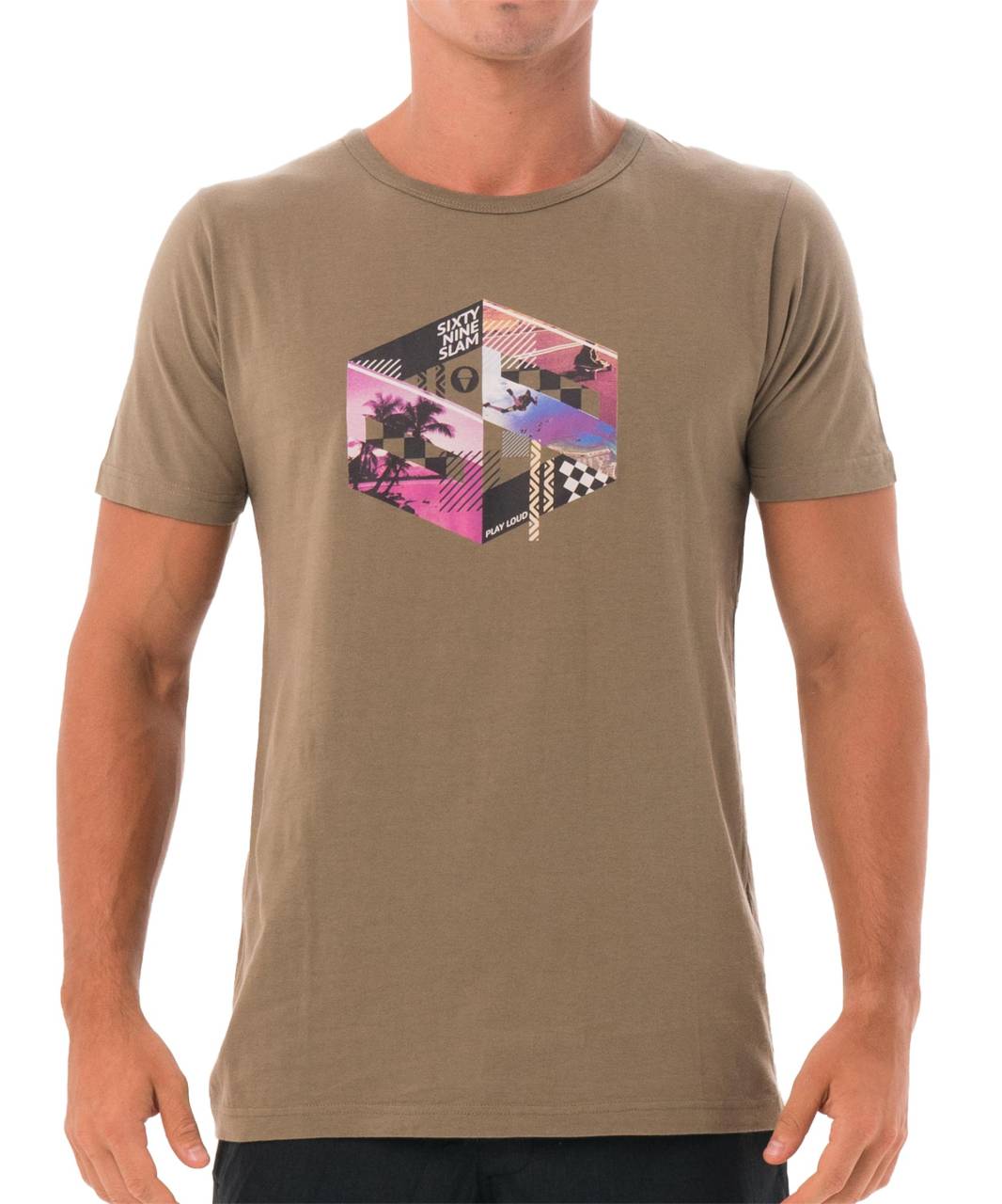 Pánske tričko 69SLAM LIFESTYLE KHAKI DNA (MTPLLE-KH) L.