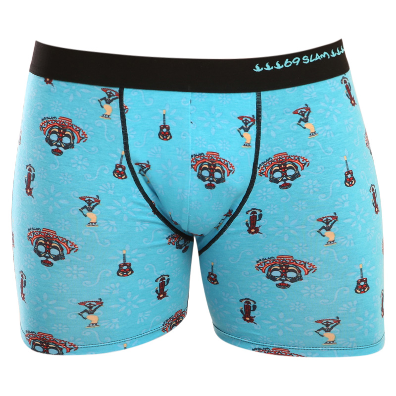 Pánske boxerky 69SLAM fit bamboo day of the dead  (MPBDOF-BB) M, trenky.
Doprajte si každodenné pohodlie s výnimočne mäkkými bambusovými boxerkami 69SLAM.
Prvotriedny materiál pre maximálne pohodlie
Boxerky 69SLAM sú vyrobené zo zmesi bambusu, bavlny a spandexu.
Štýlový dizajn a premyslený strih
Farebný dizajn je nadčasová klasika, ktorá je nielen univerzálna, ale aj moderná.
Prečo si boxerky 69SLAM zamilujete

Vyrobené z prírodného a ekologického materiálu.
Výnimočne mäkké, pohodlné a jemné k pokožke.
Pružný strih, ktorý sa prispôsobí vášmu telu.
Moderný dizajn s kvalitnou tkanou gumou.

Spodná bielizeň 69SLAM, ktorá vám zdvihne náladu
69SLAM je obľúbená surferská značka z Bali, ktorá oslavuje život, umenie, kreativitu, dizajn a farby v každom detaile.
Ako sa starať o bambusové boxerky 69SLAM
Aby ste svoje boxerky udržali dlho v perfektnom stave, odporúčame vám dodržiavať tieto tipy.

Pranie: Odporúčame ručné pranie v studenej alebo mierne teplej vode.
Sušenie: Nesuš v sušičke.
Žehlenie: Žehlenie nie je potrebné a ani ho neodporúčame – môžeš tak poškodiť jemné bambusové vlákna.

Tip.