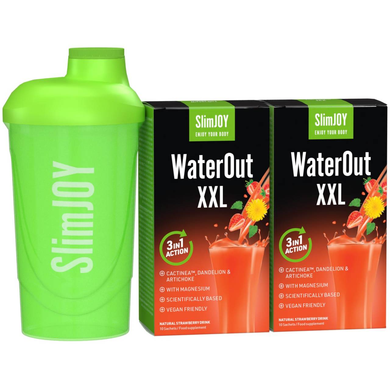 WaterOut XXL + Shaker GRATIS | 1+1 GRATIS | Potente diurético natural para adelgar rápido | Programa de 20 días | SlimJOY.
