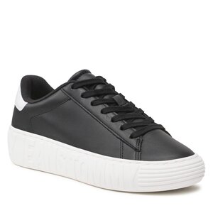Sneakersy Tommy Jeans - New Cupsole Leather EN0EN02137 Black 0GJ.