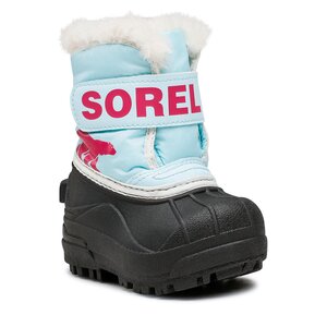 Snehule Sorel - Toddler Snow Commander NV1960-428 Ocean Surf/Cactus Pink.