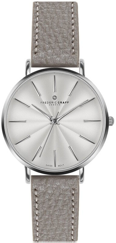 Frederic Graff Silver Monte Rosa Lychee grey Leather FAL-B015S.
