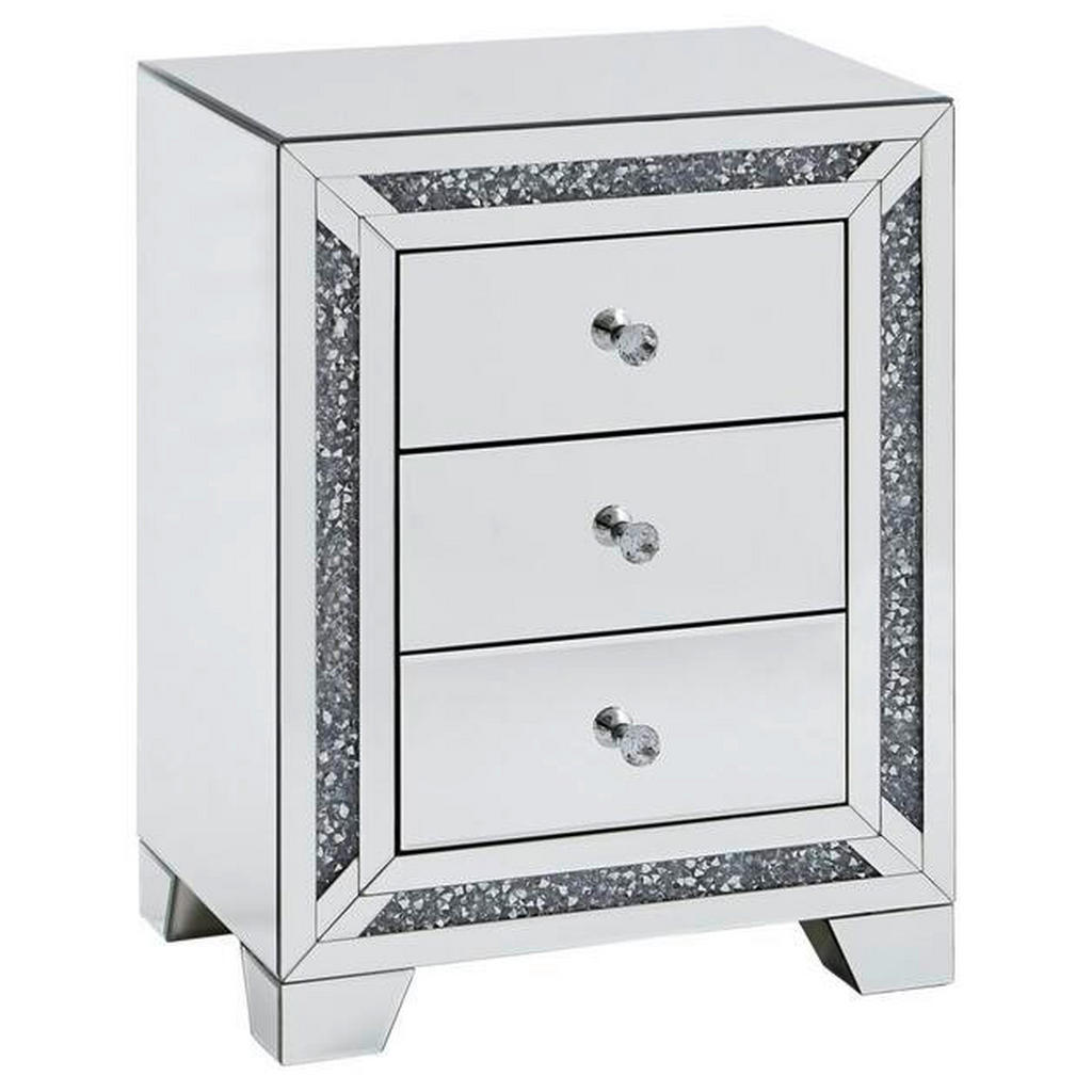 Xora NOČNÝ STOLÍK, strieborná, 50,5/66/35 cm.