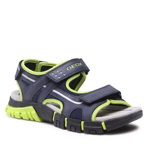 Sandále Geox - J Sandal Dynomix Boy J35GHC014MEC0749 D Navy/Lime.