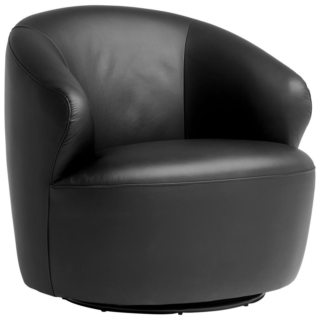 MID.YOU KRESLO, koža, čierna.