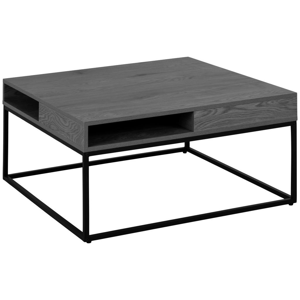 MID.YOU KONFERENČNÝ STOLÍK, čierna, farba jaseňa, kov, kompozitné drevo, 80/80/40 cm.