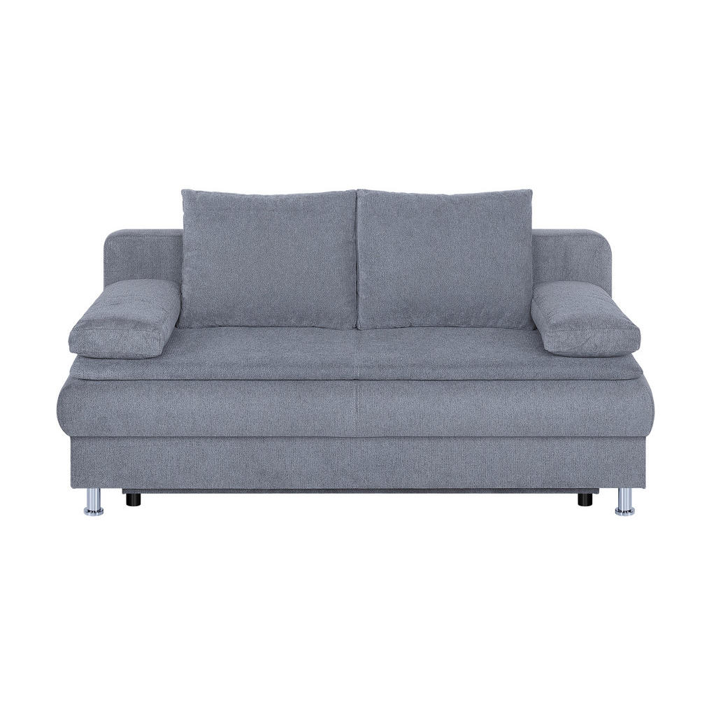 P & B ROZKLADACIA POHOVKA, textil, kompozitné drevo, sivá.