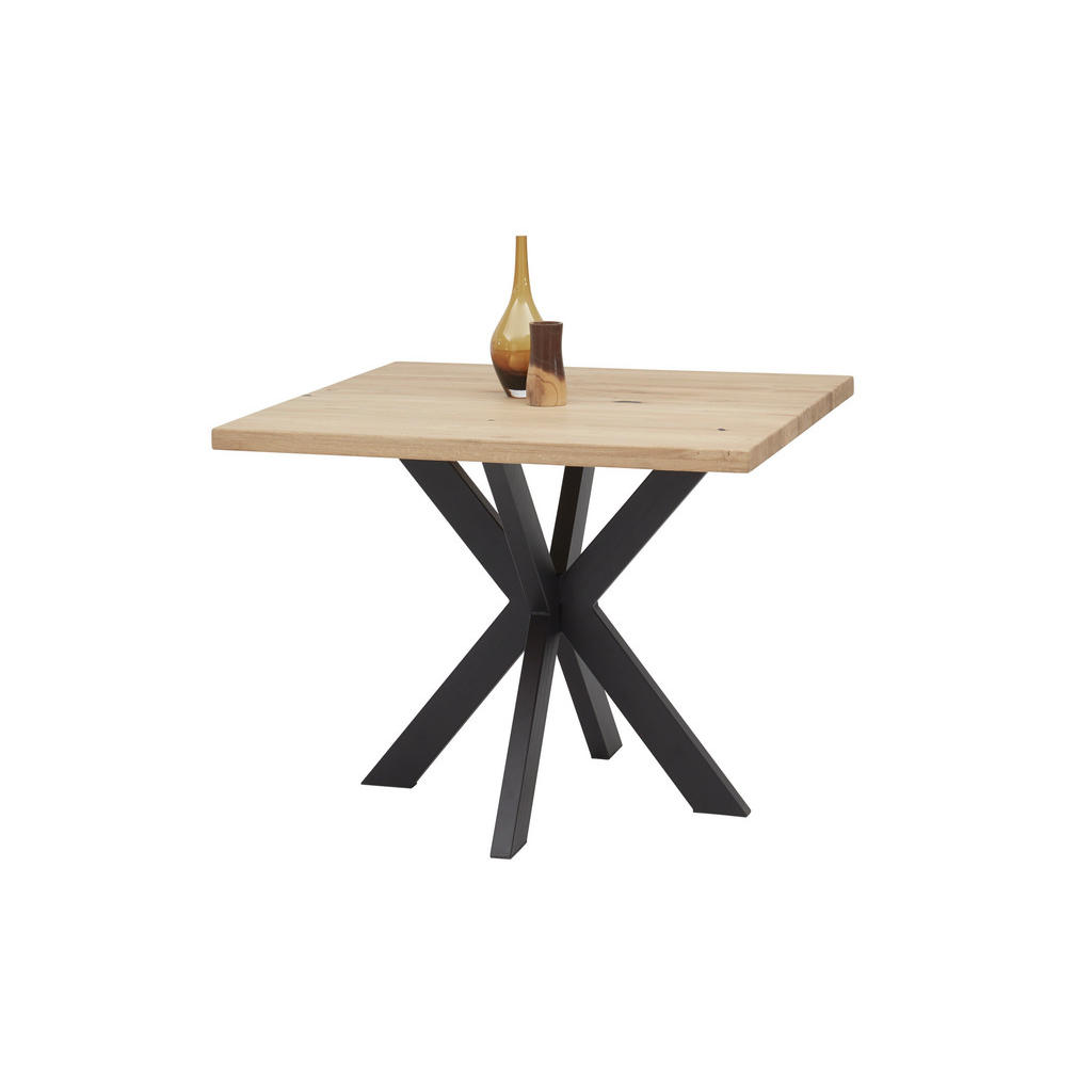 P & B JEDÁLENSKÝ STÔL, dub, čierna, farba duba, 100/100/76 cm.