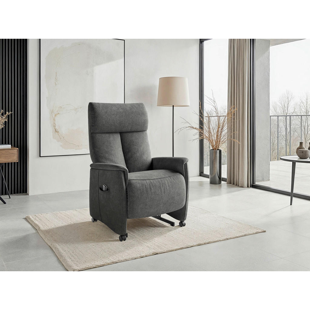 Sit & More RELAXAČNÉ KRESLO, textil, tmavosivá.