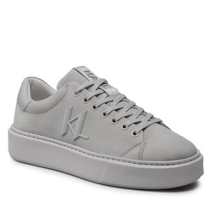 Sneakersy KARL LAGERFELD - KL52217 Light Grey Nubuck.