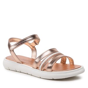 Sandále Tommy Hilfiger - Stripes Velcro Sandal T4A2-32771-1372 S Rose Gold 341.