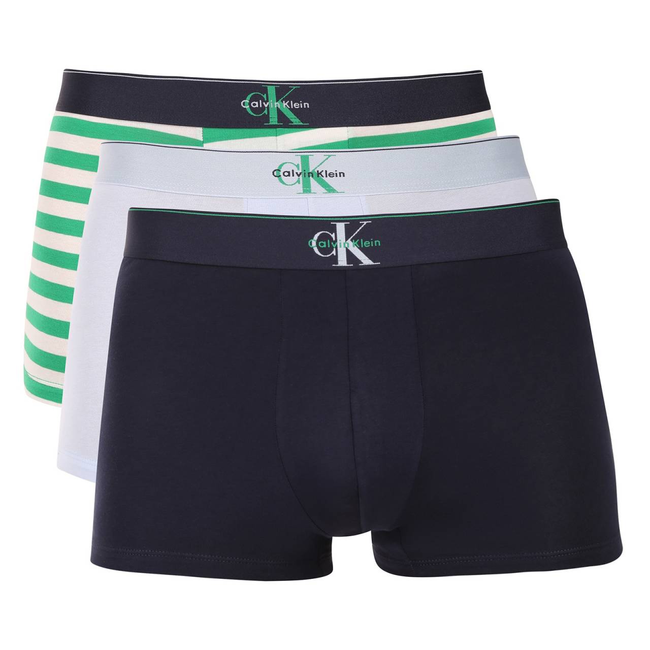 3PACK pánske boxerky Calvin Klein viacfarebné (NB4472-4SD) M, trenky.
Užívajte si maximálne pohodlie a luxus s pánskymi boxerkami Calvin Klein.
Kvalitný materiál pre celodenné pohodlie
Tieto boxerky sú vyrobené z prvotriednej zmesi bavlny a elastanu.
Elegantný dizajn a praktický strih
Tkaná guma s kontrastným logom Calvin Klein vytvárajú štýlový a nadčasový vzhľad.
Prečo si zamilujete boxerky Calvin Klein

Prvotriedny materiál: Kombinácia bavlny a elastanu zaručuje mäkkosť, priedušnosť a elasticitu pre maximálne pohodlie počas celého dňa.


Štýlový dizajn: Ikonické logo Calvin Klein s vyšívanou gumou dodáva boxerkám elegantný vzhľad vhodný na každú príležitosť.


Praktický strih: dlhšie nohavice a prispôsobivý strih poskytujú väčšie pohodlie a voľnosť pohybu, ideálne na bežné nosenie, do práce aj na voľný čas.

Spodnú bielizeň Calvin Klein milujú ľudia na celom svete
Pánska spodná bielizeň Calvin Klein patrí k stáliciam módneho priemyslu.
Ako sa starať o boxerky Calvin Klein
Aby si vaše nové boxerky zachovali svoj vzhľad a kvalitu čo najdlhšie, dodržiavajte tieto jednoduché pokyny:

Pranie: Perte ich pri maximálnej teplote 30 °C.


Sušenie: Sušenie v bubnovej sušičke sa neodporúča - najlepšou voľbou je sušenie na vzduchu.


Žehlenie: Boxerky nie je potrebné žehliť, čím ušetríte čas a námahu.

Tip: Hľadanie obľúbenej spodnej bielizne môže byť beh na dlhé trate, preto chceme, aby vám obľúbené kúsky dlho vydržali.