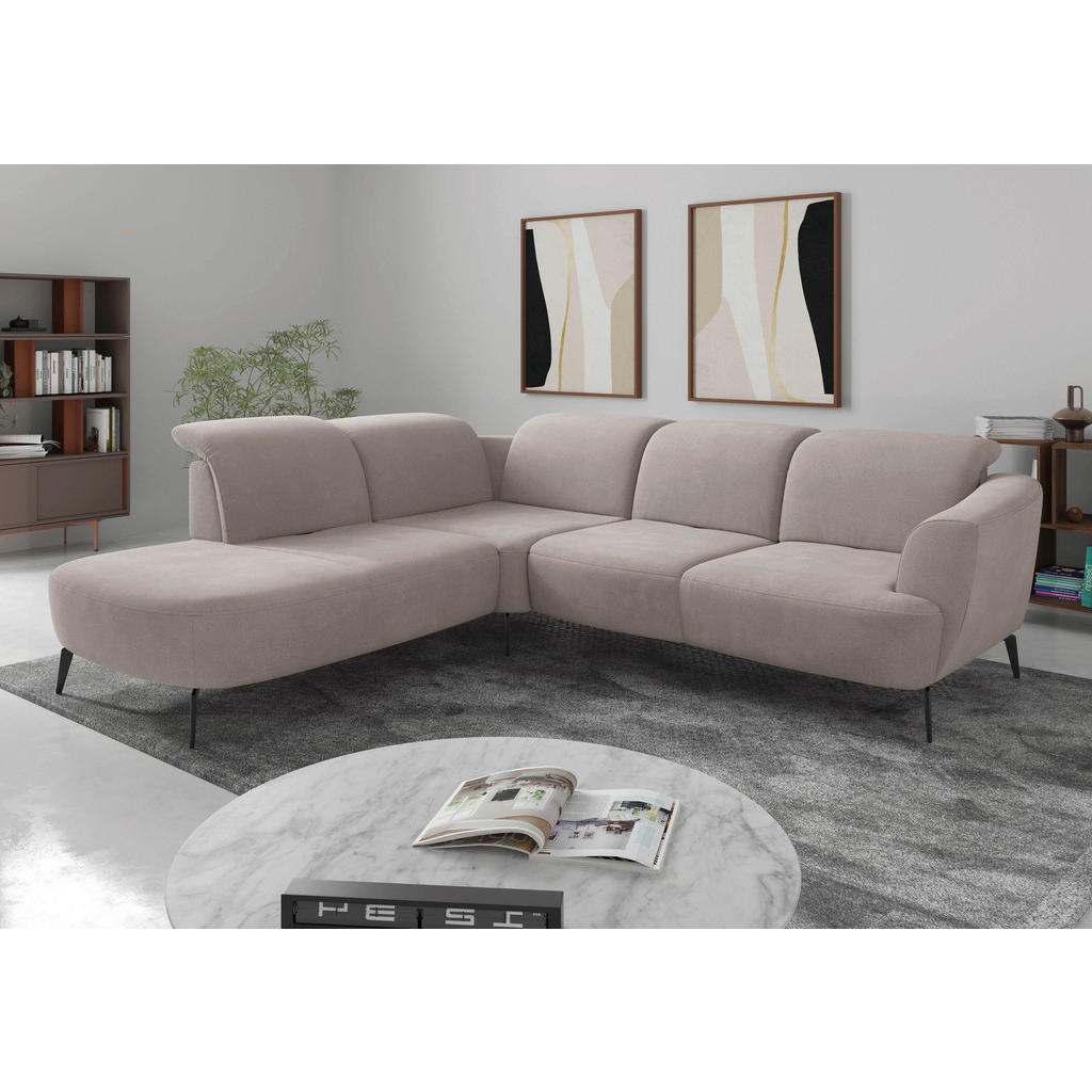 Sit & More ROHOVÁ SEDAČKA, textil, sivobéžová.