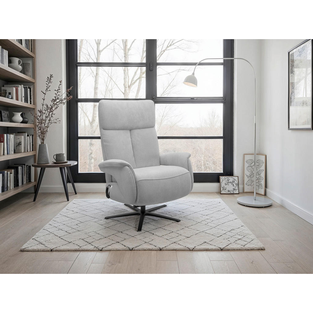 Sit & More RELAXAČNÉ KRESLO, textil, sivá.