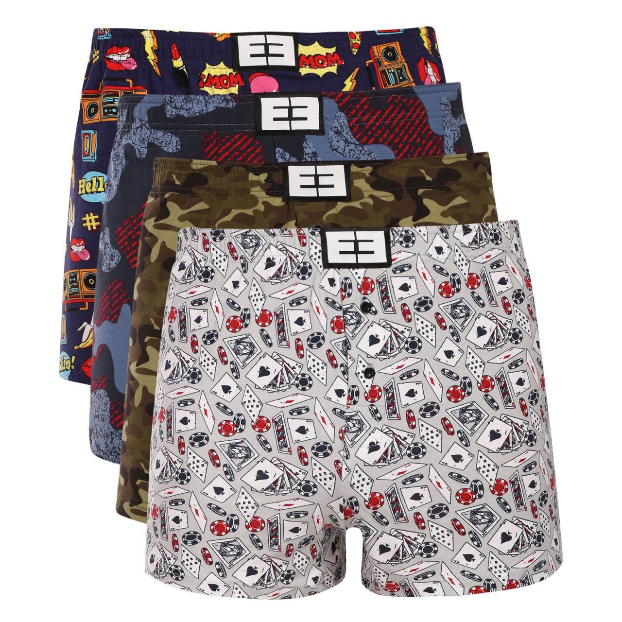 4PACK pánske trenky Nedeto viacfarebné (4NTV04) M, trenírky.
Zabezpečte si celodenné pohodlie s pánskymi trenky Nedeto.
Vysokokvalitný materiál na celodenné nosenie
Trenky Nedeto sú vyrobené z kombinácie bavlny a elastanu, čo zaručuje ich výnimočnú mäkkosť a priedušnosť.
Praktický dizajn pre všetkých moderných mužov
Trenky Nedeto majú voľnejší strih, ktorý vám poskytuje maximálnu voľnosť pohybu.
Prečo by ste mali vyskúšať trenky Nedeto

Voľný strih: Ideálny pre pohodlné celodenné nosenie bez pocitu obmedzenia.


Klasický elastický: Silný a pohodlný elastický pás, ktorý drží trenky na mieste bez zarezávania.


Skvelý pomer ceny a kvality: Získate niekoľko kusov kvalitného spodného prádla za nízku cenu.

Česká značka Nedeto sa zameriava na kvalitu
Všetci nosíme spodnú bielizeň Nedeto, pretože ju vyrábame sami.
Ako sa starať o boxerky Nedeto, aby vám vydržali čo najdlhšie
Aby vám vaše nové obľúbené trenky Nedeto vydržali čo najdlhšie, odporúčame dodržiavať niekoľko jednoduchých pravidiel.

Pranie: Boxerky môžete bez obáv prať v práčke na 30 °C.


Žehlenie: Boxerky Nedeto sa dajú aj žehliť – odporúčame strednú teplotu a žehlenie na rubovej strane.


Sušenie: Nie sú vhodné na sušenie v sušičke.

Tip: Staňte sa odborníkom na starostlivosť o spodnú bielizeň vďaka tipom v našom článku a doprajte svojim obľúbeným kúskom starostlivosť, akú si zaslúžia.