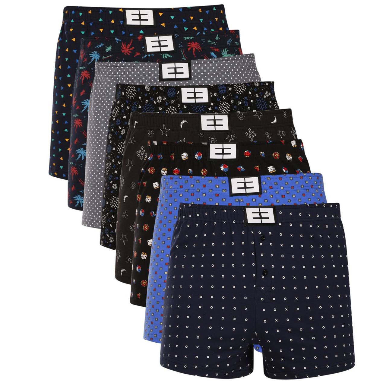 8PACK pánske trenky Nedeto viacfarebné (8NTV01) L, trenírky.
Zabezpečte si celodenné pohodlie s pánskymi trenky Nedeto.
Vysokokvalitný materiál na celodenné nosenie
Trenky Nedeto sú vyrobené z kombinácie bavlny a elastanu, čo zaručuje ich výnimočnú mäkkosť a priedušnosť.
Praktický dizajn pre všetkých moderných mužov
Trenky Nedeto majú voľnejší strih, ktorý vám poskytuje maximálnu voľnosť pohybu.
Prečo by ste mali vyskúšať trenky Nedeto

Voľný strih: Ideálny pre pohodlné celodenné nosenie bez pocitu obmedzenia.


Klasický elastický: Silný a pohodlný elastický pás, ktorý drží trenky na mieste bez zarezávania.


Skvelý pomer ceny a kvality: Získate niekoľko kusov kvalitného spodného prádla za nízku cenu.

Česká značka Nedeto sa zameriava na kvalitu
Všetci nosíme spodnú bielizeň Nedeto, pretože ju vyrábame sami.
Ako sa starať o boxerky Nedeto, aby vám vydržali čo najdlhšie
Aby vám vaše nové obľúbené trenky Nedeto vydržali čo najdlhšie, odporúčame dodržiavať niekoľko jednoduchých pravidiel.

Pranie: Boxerky môžete bez obáv prať v práčke na 30 °C.


Žehlenie: Boxerky Nedeto sa dajú aj žehliť – odporúčame strednú teplotu a žehlenie na rubovej strane.


Sušenie: Nie sú vhodné na sušenie v sušičke.

Tip: Staňte sa odborníkom na starostlivosť o spodnú bielizeň vďaka tipom v našom článku a doprajte svojim obľúbeným kúskom starostlivosť, akú si zaslúžia.