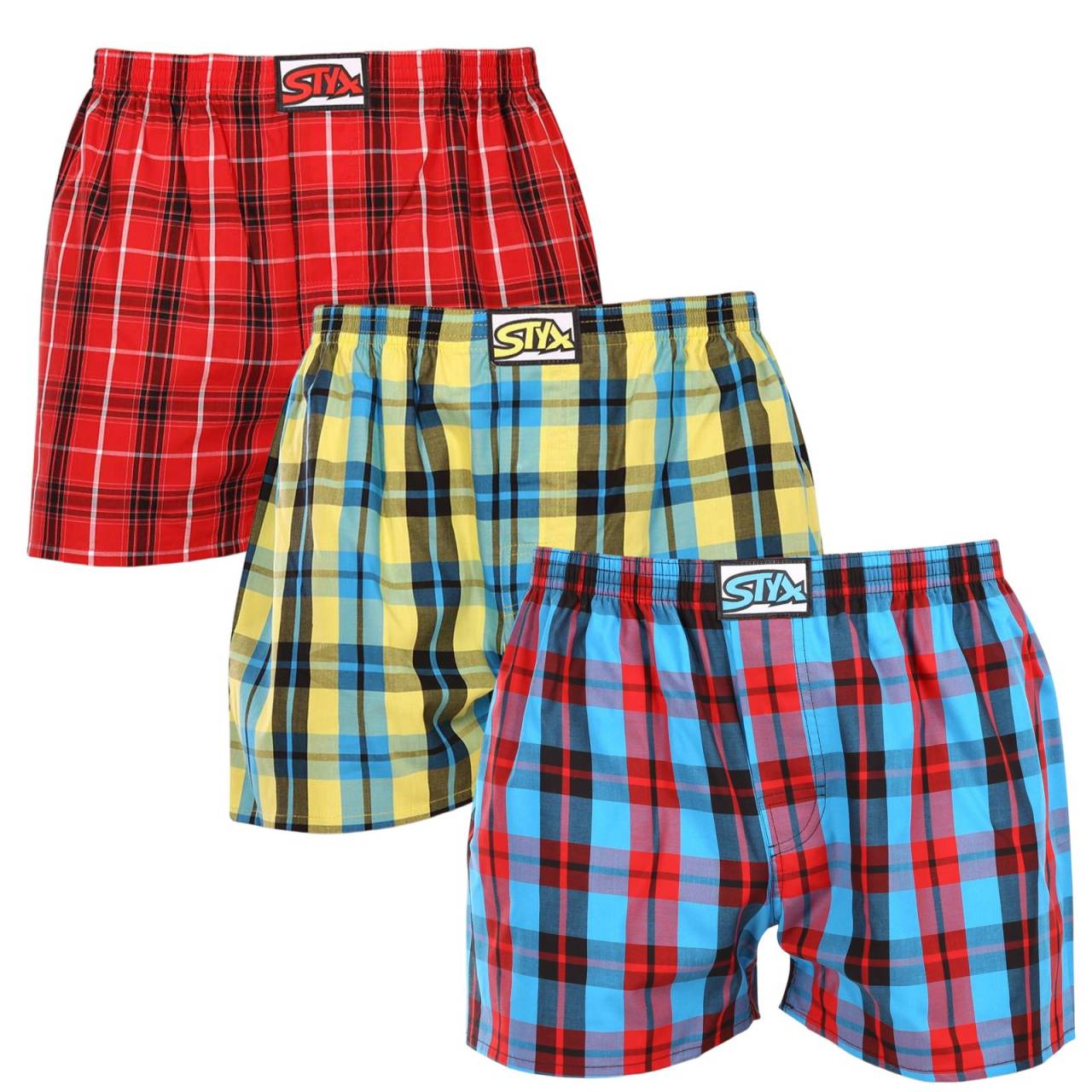 3PACK pánske trenky Styx klasická guma viacfarebné (3A0913) S, trenírky.
Doprajte si štýl a pohodlie s pánskymi šortkami Styx v pestrých farbách a originálnom dizajne.
Mäkký materiál pre celodenné pohodlie
Šortky Styx sú vyrobené zo 100 % bavlny, ktorá ponúka mäkkosť a priedušnosť aj pri celodennom nosení.
Originálny dizajn a pohodlné nosenie
Šortky Styx vnesú do vášho šatníka hravosť a jedinečný štýl vďaka odvážnym farbám a originálnym potlačiam.
Prečo si zaobstarať šortky Styx?

Vyrobené v Českej republike s dôrazom na kvalitu a precíznosť.


Materiál zo 100 % bavlny pre mäkkosť a pohodlie.


Originálne a zábavné vzory, ktoré vás odlíšia.

Kvalita z Českej republiky, to je spodná bielizeň Styx
Spodná bielizeň Styx sa kompletne vyrába v Českej republike.
Ako sa starať o šortky Styx
Ak chcete zachovať kvalitu a pohodlie svojich šortiek, postupujte podľa týchto pokynov:

Pranie: Perte pri maximálnej teplote 30 °C, aby ste zachovali intenzívne farby a mäkkosť bavlny.


Sušenie: Neodporúčame sušenie v bubnovej sušičke, radšej ich nechajte voľne uschnúť na vzduchu.


Žehlenie: Šortky môžete žehliť pri nízkej teplote, aby mali hladký vzhľad.

Tip: Staňte sa expertom na údržbu spodnej bielizne vďaka tipom v našom článku a doprajte svojim obľúbeným kúskom starostlivosť, akú si zaslúžia.