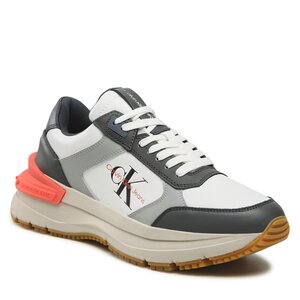 Sneakersy Calvin Klein Jeans - Chunky Runn Laceup Low Leather YM0YM00521 Mercury Grey/Navy 0I0.