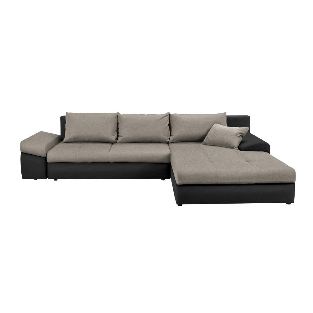 Carryhome ROHOVÁ SEDACIA SÚPRAVA, textil, antracitová, sivobéžová.