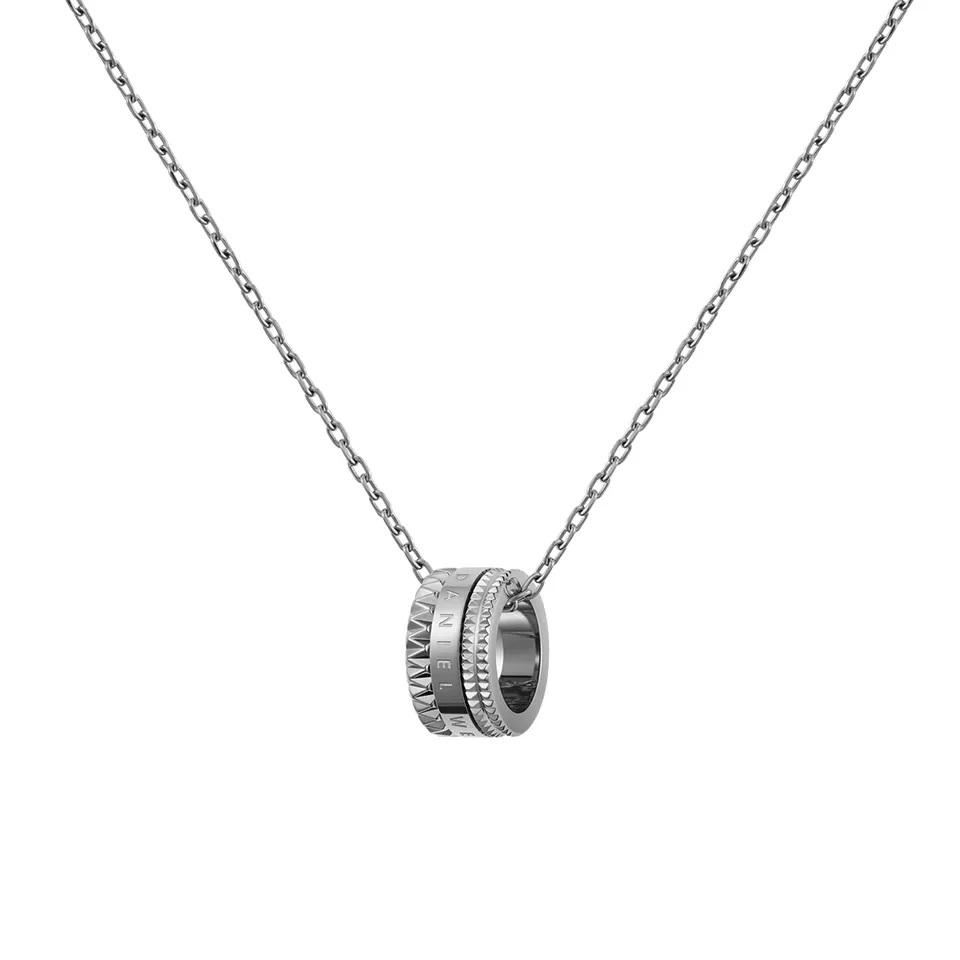 Daniel Wellington Štýlový oceľový náhrdelník s kruhovým príveskom Elevation DW00400195.