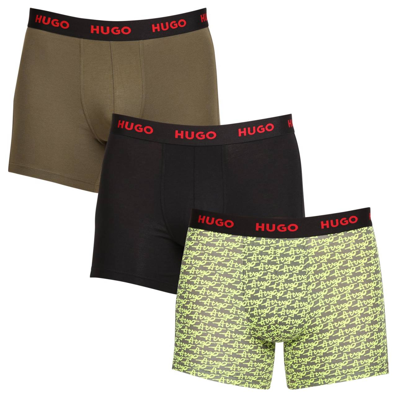 3PACK Moške boksarice HUGO večbarvne (50510192 321) M.
Stavite na brezčasno eleganco in vrhunsko udobje z moškimi boksericami HUGO.
Material, ki se vam popolnoma prilagodi
Kombinacija visokokakovostnega bombaža s pridihom elastana zagotavlja optimalno kombinacijo udobja in prilagodljivosti.
Stil, ki govori sam zase
Trezna barvna shema je primerna za vse moške, ki ne marajo ekscentričnosti.
Zakaj vam bodo všeč bokserice HUGO

Vrhunski material v kombinaciji bombaža in elastana.
Elegantna zasnova v klasičnih barvah.
Daljše noge za večje udobje.

Spodnje perilo Hugo za ljubitelje udobja in razkošja
Blagovna znamka spodnjega perila Hugo spada v družino oblačil Hugo Boss in se odlikuje po kakovostnih materialih in natančni izdelavi.
Kako skrbeti za bokserje HUGO
Če želite, da bodo vaše najljubše bokserice dolgo zdržale, vam priporočamo, da upoštevate naslednje nasvete.

Pralnica: Pero ima temperaturo 40 °C.
Sušenje: Bokserje lahko sušite v sušilnem stroju na nežnem programu.
Likanje: Če je treba, jih likate na notranji strani pri nižji temperaturi.

Nasvet: Postanite strokovnjak za vzdrževanje spodnjega perila z z nasveti v našem članku in svojim najljubšim kosom zagotovite nego, ki si jo zaslužijo.