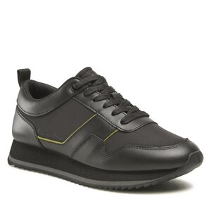 Sneakersy Calvin Klein - Low Top Lace Up Mix HM0HM00741 Black/Reptile Green 0GO.