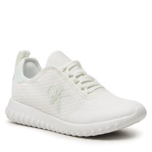 Sneakersy Calvin Klein Jeans - Spor Run Eva Slipon Over Mesh Wn YW0YW00937 White/Creamy White 0K6.
