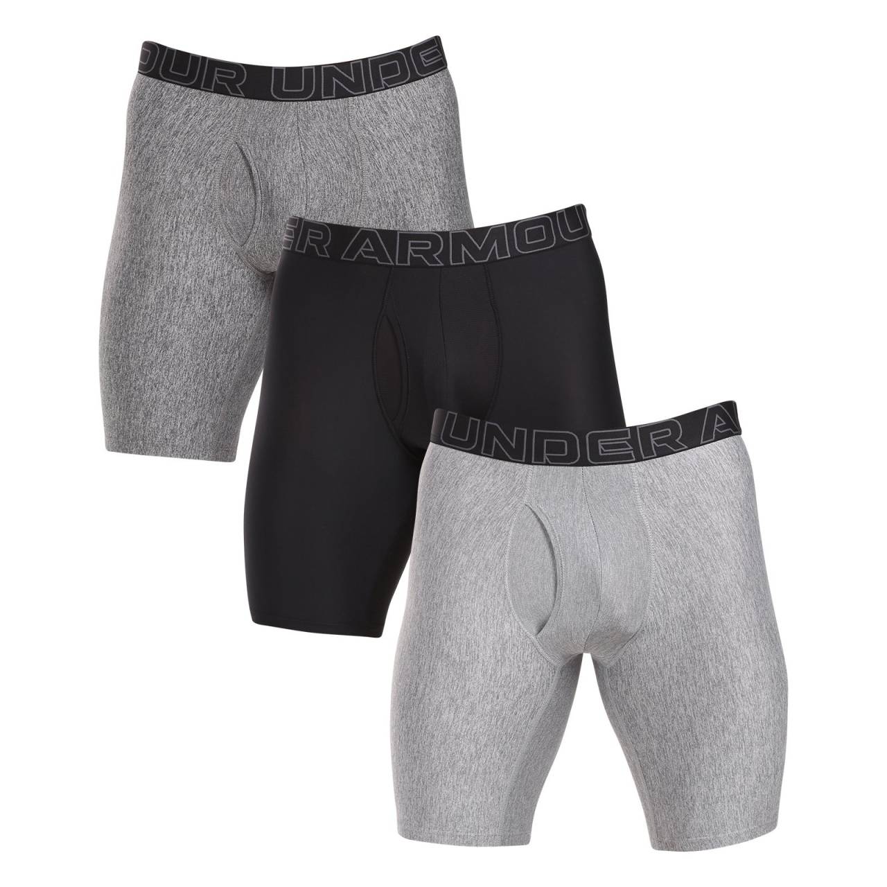 3PACK pánske boxerky Under Armour viacfarebné (1383880 035) XXL, trenky.
Pripravte sa na maximálne pohodlie pri každom pohybe.
Funkčný materiál, ktorý vás udrží v suchu
Boxerky Under Armour sú vyrobené zo zmesi polyesteru a elastanu.
Moderný dizajn a pohodlný strih pre každú príležitosť
Boxerky Under Armour kombinujú štýlový dizajn a športový vzhľad.
Prečo vyskúšať boxerky Under Armour

Rýchloschnúci materiál, ktorý odvádza pot, ideálny pre šport.
Dlhšie nohavice a ergonomický strih pre dokonalé pohodlie.
Vyšívaná guma s logom Under Armour – štýl a funkčnosť v jednom.

Spodná bielizeň Under Armour pre aktívny životný štýl
Značku Under Armour založil bývalý americký futbalista Kevin Plank, ktorý nebol spokojný so svojím športovým oblečením, ktoré sa ľahko spotilo a rozhodne nevoňalo príjemne.
Ako sa starať o boxerky Under Armour
Aby vaše obľúbené boxerky zostali dlho v perfektnom stave, odporúčame dodržiavať tieto pokyny na údržbu.

Pranie: Práť pri 30 °C, ideálne naruby.
Sušenie: Nesušte v sušičke.
Žehlenie: Nežehlite.

 
Tip: Nájdenie správneho kusu spodnej bielizne, ktorý vám perfektne sedí, môže byť niekedy náročné.