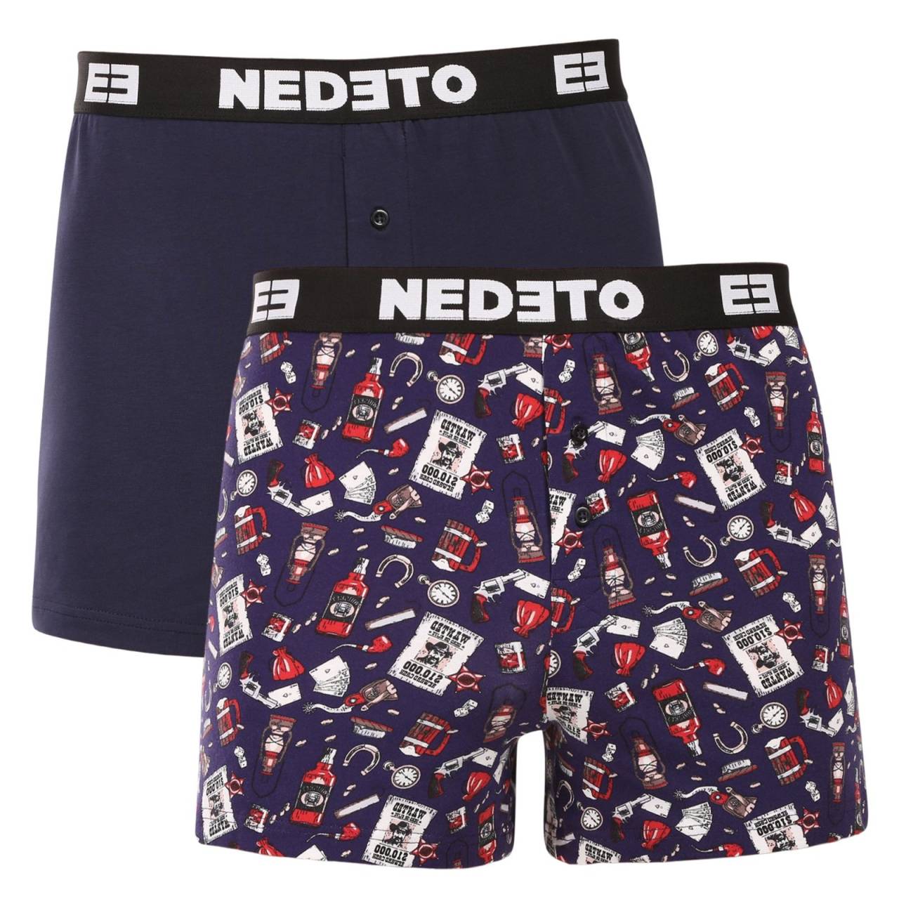 2PACK pánske trenky Nedeto viacfarebné (2NGV02) XXL, trenírky.
Zabezpečte si celodenné pohodlie s pánskymi boxerkami Nedeto.
Pánske bavlnené boxerky pre dokonalý pocit na tele
Boxerky Nedeto sú vyrobené z bavlny a elastanu, čo zaručuje ich výnimočnú mäkkosť a priedušnosť.
Praktický dizajn pre všetkých moderných mužov
Boxerky Nedeto majú voľnejší strih, ktorý vám poskytuje maximálnu voľnosť pohybu.
Tieto vlastnosti boxeriek Nedeto oceníte každý deň

Voľný strih: Ideálny pre pohodlné celodenné nosenie bez pocitu obmedzenia.


Tkaná guma: Silná a pohodlná guma, ktorá drží boxerky na mieste bez zvierania.


Skvelý pomer ceny a kvality: Získate niekoľko kusov kvalitného spodného prádla za nízku cenu.

Česká značka Nedeto sa zameriava na kvalitu
Všetci nosíme spodné prádlo Nedeto, pretože si ho vyrábame sami.
Ako sa starať o boxerky Nedeto, aby vám vydržali čo najdlhšie
Aby vaše nové obľúbené boxerky Nedeto vydržali čo najdlhšie, odporúčame dodržiavať niekoľko jednoduchých pravidiel.

Pranie: Boxerky môžete bez obáv prať v práčke na 30 °C.


Žehlenie: Boxerky Nedeto môžete aj žehliť – odporúčame strednú teplotu a žehlenie na rubovej strane.


Sušenie: Nie je vhodné na sušenie v sušičke.

Tip: Nájdenie obľúbeného spodného prádla môže byť niekedy dlhý proces, preto chceme, aby vaše obľúbené kúsky vydržali čo najdlhšie.