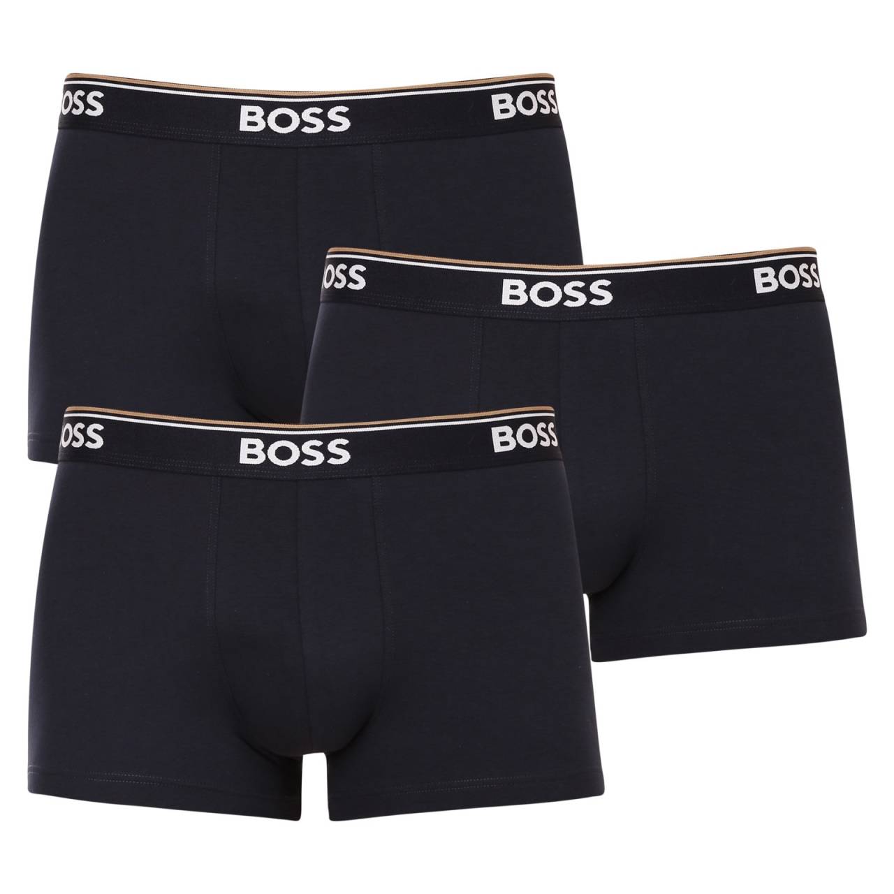 3PACK pánske boxerky BOSS tmavo modré (50475274 480) XXL, trenky.
Doprajte si dokonalé pohodlie a nadčasový štýl s pánskymi boxerkami BOSS.
Prémiový materiál pre maximálne pohodlie
Boxerky sú vyrobené z vysokokvalitnej zmesi bavlny a elastanu, ktorá poskytuje dokonalú kombináciu jemnosti, priedušnosti a pružnosti.
Štýlový dizajn a elegantný vzhľad
Klasický dizajn s decentným logom BOSS na tkanej elastickej časti dodáva boxerkám moderný a sofistikovaný vzhľad.
Prečo si boxerky BOSS zamilujete

Prvotriedna bavlna: Mäkké, priedušné a príjemné na telo.
Elastický pás s logom BOSS: Štýlové a pohodlné.
Dlhšie nohavičky: Ideálne pod oblek a na šport.
Pružný materiál: Dokonale sa prispôsobí vášmu telu.

Spodná bielizeň BOSS je povinnou výbavou všetkých štýlových mužov.
Značka BOSS vznikla odčlenením od známeho výrobcu oblečenia Hugo Boss ako línia výrobkov pre mužov, ktorí majú radi kvalitné kúsky a nadčasový vzhľad.
Ako sa starať o boxerky BOSS?
Aby si vaše nové boxerky zachovali svoj tvar a kvalitu čo najdlhšie, odporúčame dodržiavať tieto pokyny:

Pranie: Per na 40 °C s podobnými farbami a jemným pracím prostriedkom.
Sušenie: Môžeš ich sušiť v sušičke na nízku teplotu, ale pre dlhšiu životnosť odporúčame sušenie na vzduchu.
Žehlenie: Pokiaľ je potrebné, žehli na nízku teplotu.

Tip: Nájsť ten správny kus spodnej bielizne, ktorý vám dokonale padne, môže byť náročné.