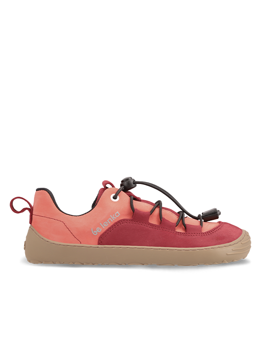Detské barefoot tenisky Be Lenka Xplorer - Dark Red & Coral.