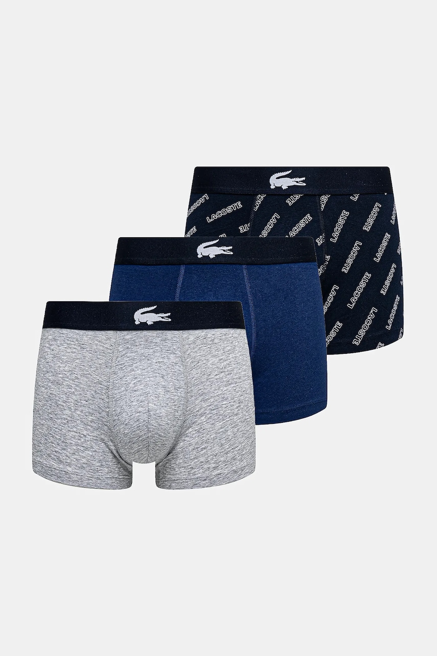Lacoste boxerky pánske bavlnené s elastanom 3-pak.