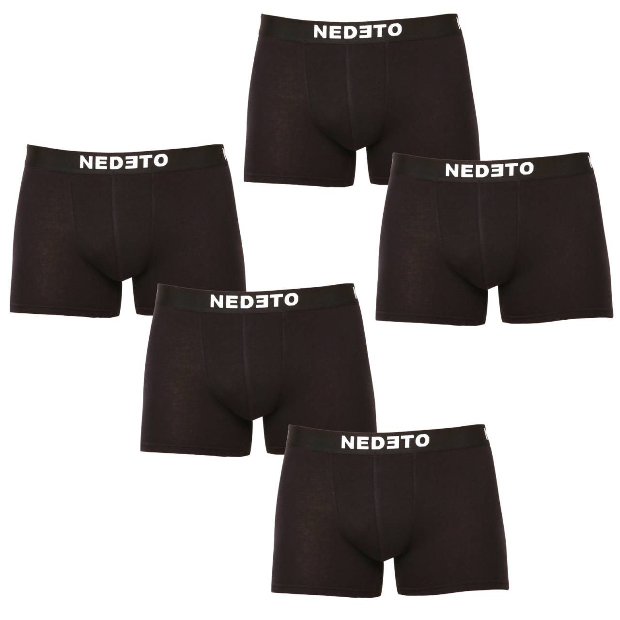 5PACK pánske boxerky Nedeto čierne (5NB001b) L, trenky.
Doprajte si maximálny komfort a štýl s pánskymi boxerkami Nedeto v klasických farbách.
Kvalitný a odolný materiál pre moderného muža
Boxerky sú vyrobené z vysoko kvalitnej zmesi bavlny a elastanu.
Boxerky Nedeto mají moderní design a pohodlný střih
Boxerky Nedeto jsou navrženy v minimalistickém designu s vytkávanou gumou s výrazným logem Nedeto, která dodává spodnímu prádlu moderní vzhled.
Prečo si boxerky Nedeto zamiluješ

Bavlnený materiál: Jemný, mäkký a priedušný materiál, ktorý zaručí celodenné pohodlie a komfort.


Klasický strih a štýlové detaily: Jednoduchý a moderný dizajn v univerzálnej farbe pre každodenný štýl a pohodlie.


Skvelý pomer ceny a kvality: Za nízku cenu získate hneď päť kusov kvalitného spodného prádla.

Česká značka Nedeto ponúka kvalitné prádlo za super cenu
Spodné prádlo Nedeto nielen predávame, ale stojíme aj za jeho výrobou.
Ako sa starať o boxerky Nedeto?
Aby ti tvoje obľúbené spodné prádlo vydržalo dlho v perfektnom stave, venuj pozornosť aj jeho údržbe.

Pranie: Odporúčame prať boxerky na maximálnu teplotu 30 °C.


Sušenie: Nesušte v sušičke.


Žehlenie: Boxery je možné žehliť, nastav žehličku na nižšiu teplotu vhodnú pre bavlnu.

Tip: Staňte sa odborníkom na údržbu spodnej bielizne vďaka radám v našom článku a doprajte svojim obľúbeným kúskom starostlivosť, ktorú si zaslúžia.