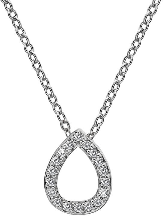 Hot Diamonds Strieborný náhrdelník so slzičkou Micro Bliss DP695 (retiazka, prívesok).