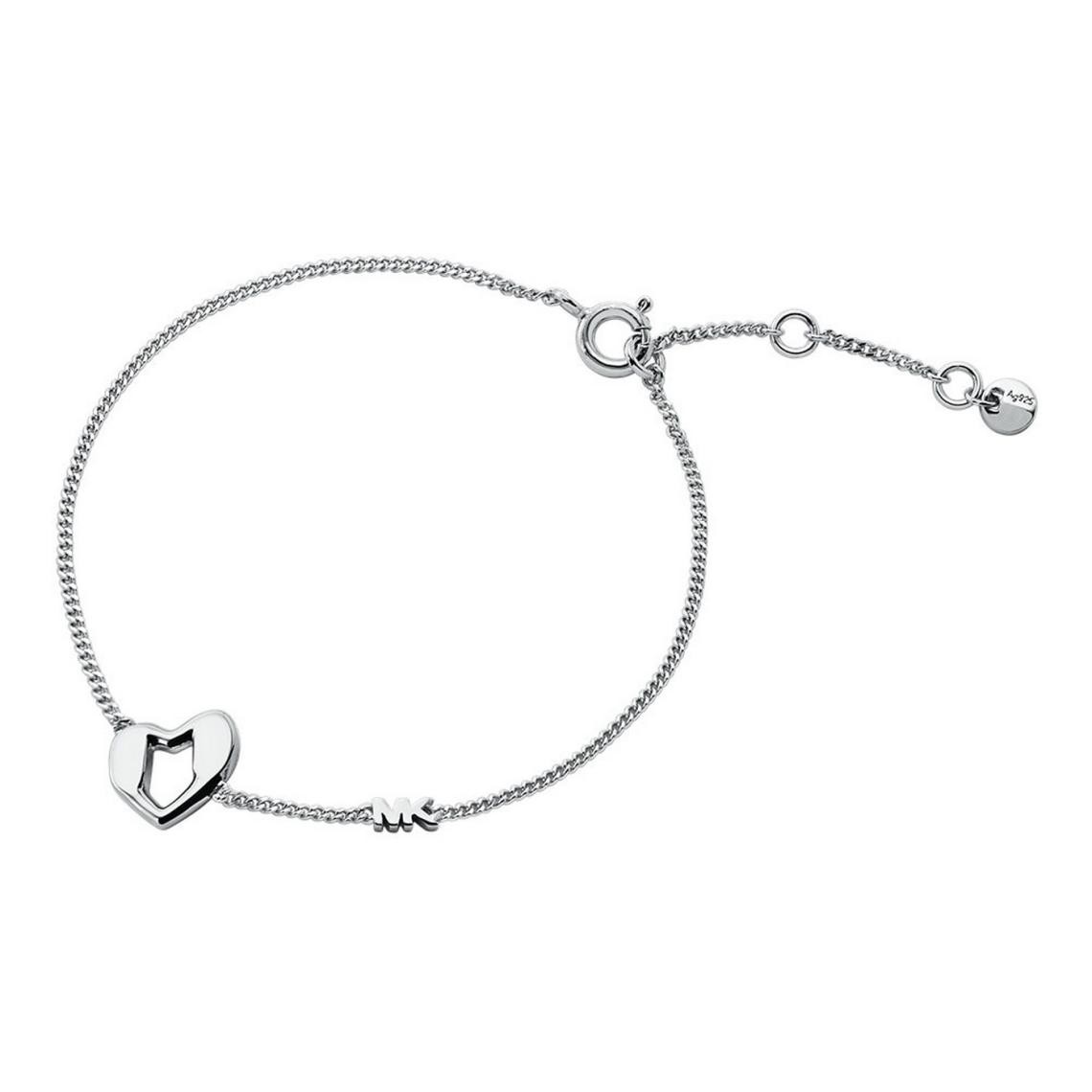 Michael Kors Romantický strieborný náramok so srdiečkom Love Kors MKC1778040.