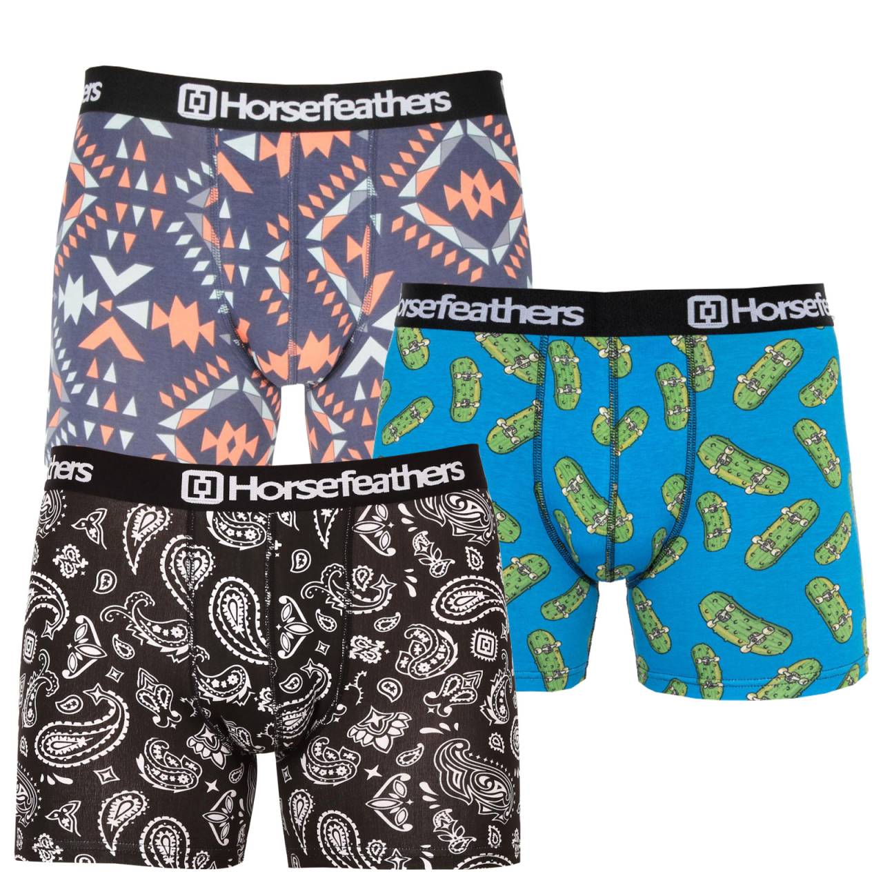 3PACK Boxers pour hommes Horsefeathers Sidney (AM070LPV) M.
Audace, style et confort à la fois?
Combinaison de matériaux pour la liberté et le confort
Le mélange de coton et d'élasthanne garantit que le boxer est agréable à porter et qu'il s'adapte parfaitement au corps.
Un design distinctif pour les audacieux
La coupe du boxer est conçue pour vous permettre de rester à l'aise tout au long de la journée, que vous soyez au bureau, en train de faire du sport ou de vous détendre à la maison.
Pourquoi les voulez-vous ?

Un design élégant et original qui ne manquera pas de vous divertir.
Coupe confortable, taille élastiquée et jambes plus longues.
Combinaison de matériaux pour un confort maximal tout au long de la journée.

Les sous-vêtements Horsefeathers ont du style
Le mot 