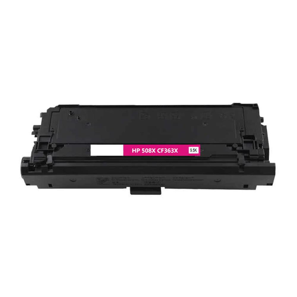 Kompatibilný toner s HP 508X CF363X purpurový (magenta).
Nižšia cena kompatibilnej náplne pre tlačiarne HP v porovnaní s originálnou náplňou, ušetríte až 80% nákladov na tlač.


Tonerová kazeta pre tlačiarne HP vytlačí rovnaký počet strán ako originál pri zachovaní rovnakej kvality – ostré rysy, sýte farby.


Záruka Vašej spokojnosti.


Každý toner prechádza pri výrobe prísnou kontrolou kvality a je plne kompatibilný s vašou tlačiarňou.


Overené našimi klientmi z ČR aj z Európskej únie.


Kompatibilné tonery HP spĺňajú normu STMC, čo je celosvetovo uznávaná norma testovania kvality tlače a počtu vytlačených strán tonerovej kazety.


Naši dodávatelia sú preverení rokmi skúseností a vyrábajú produkty podľa normy ISO 9001 a ISO 14001.

 Existuje mnoho výrobcov kompatibilných náplní, ale kvalita môže byť odlišná.