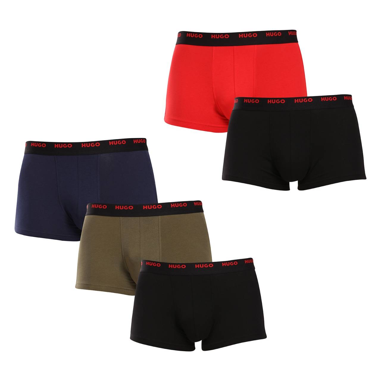 5PACK Boxers para hombre HUGO multicolor (50479944 967) M.
Apueste por la elegancia atemporal y el confort superior con los calzoncillos bóxer para hombre de HUGO.
Material que se adapta perfectamente a ti
La combinación de algodón de alta calidad con un toque de elastano garantiza una combinación óptima de comodidad y flexibilidad.
Un estilo que habla por sí solo
La sobria combinación de colores es adecuada para todos los hombres a los que no les gustan las excentricidades.
Por qué te encantarán los boxers de HUGO

Material de primera calidad en una combinación de algodón y elastano.
Diseño elegante en colores clásicos.
Piernas más cortas para mayor comodidad.

Ropa interior Hugo para los amantes de la comodidad y el lujo
La marca de ropa interior Hugo pertenece a la familia de ropa Hugo Boss y destaca por la calidad de sus materiales y la precisión de su confección.
Cómo cuidar los boxers de HUGO
Para que tus boxers favoritos te duren mucho tiempo, te recomendamos que sigas estos consejos.

Lavandería: El bolígrafo está a una temperatura de 40 °C.
Secado: Puedes secar tus boxers en la secadora con el programa delicado.
Planchado: Si es necesario, plánchelos del revés a una temperatura más baja.

Consejo: Conviértete en una experta en mantenimiento de lencería con los consejos de nuestro artículo y dale a tus prendas favoritas el cuidado que se merecen.