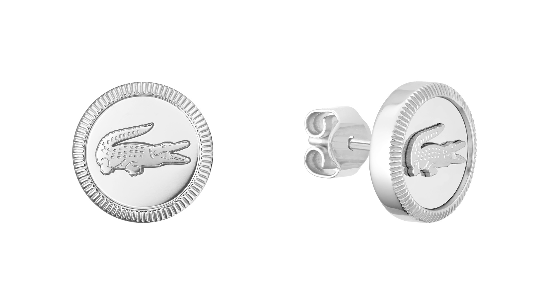 Lacoste Oceľové náušnice s krokodílom Memento 2040407.