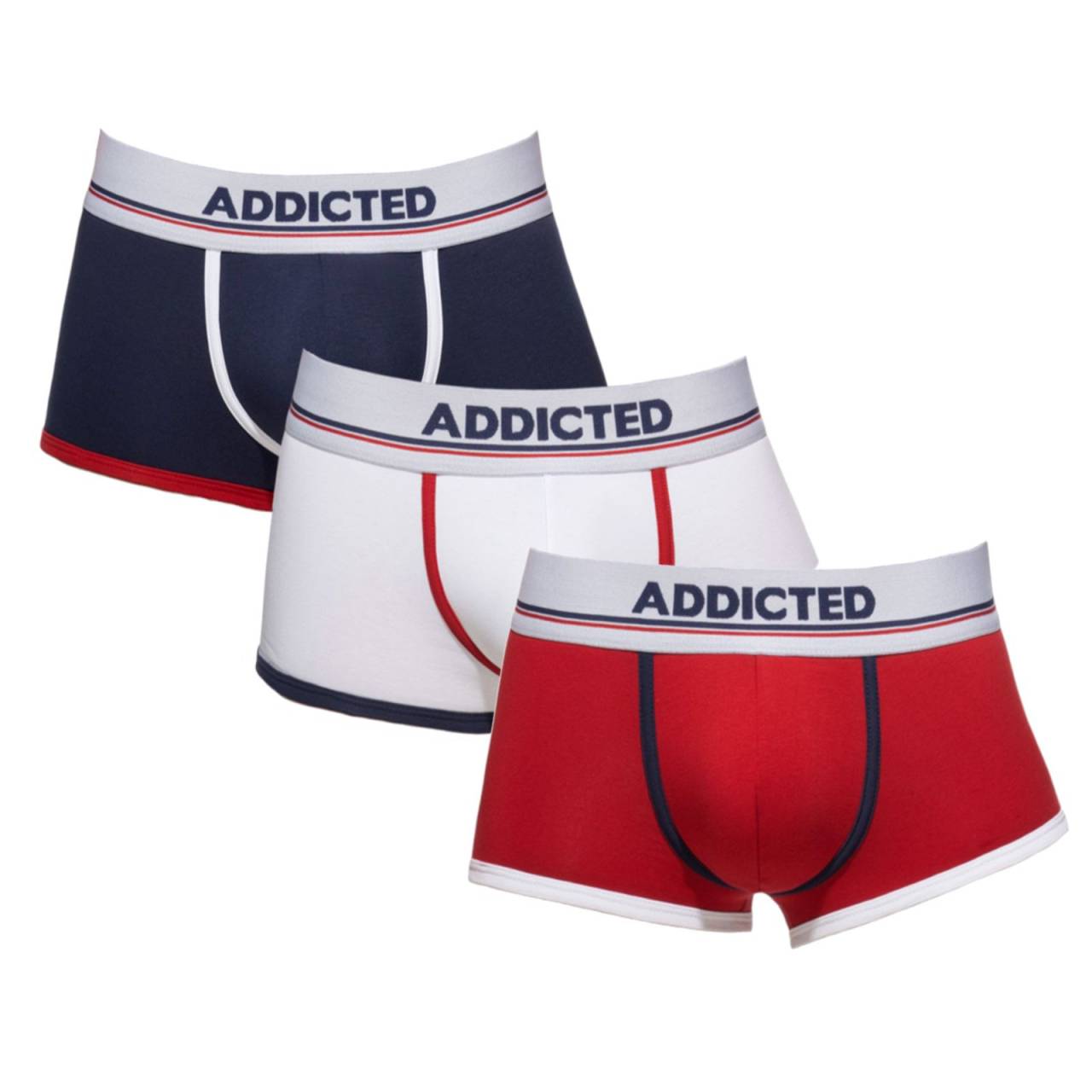 3PACK pánske boxerky Addicted viacfarebné (AD1009P-3COL) M, trenky.
Sexi boxerky pre zvodných mužov
Pánske boxerky sú jedným z najobľúbenejších typov spodnej bielizne a dajú sa nosiť na každú príležitosť, či už máte rande, pracovnú schôdzku alebo extrémny športový výkon.
Addicted prináša do pánskeho šatníka zvodnosť
Značka spodnej bielizne Addicted sa špecializuje na spodnú bielizeň pre mužov, ktorú ocenia nielen muži.